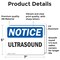 Signmission Ultrasound, 7 in W x Rectangle, Vinyl Decal OS-2PACK-NS-D-57-L-18756 - alternate 3